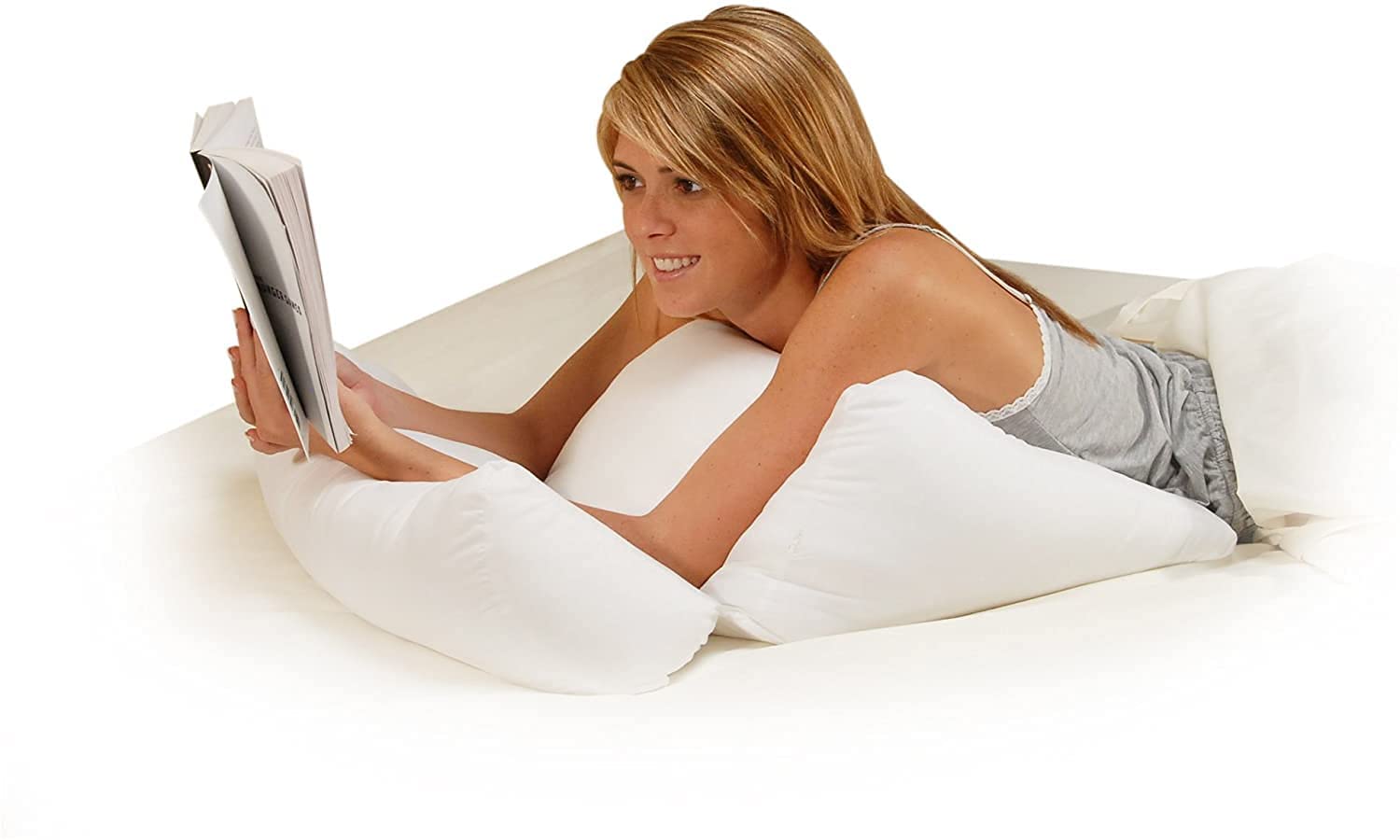 Contour Flip Pillow - 10-in-1 Rest Positions Wedge Pillow for Gentle, Plush Elevation for Back, Knees, Legs or Stomach Support Comfort & Relief - Standard Size (20 inch Width - Pillow ONLY)