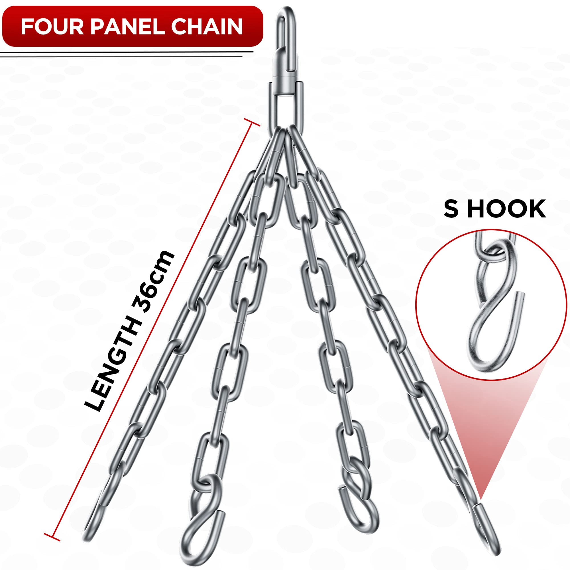 RDX Heavy Duty Boxing Punching Bag Iron 4 Panel Chains Wall Mount Punching MMA Training Hanger