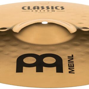 Meinl 17" Medium Crash Cymbal - Classics Custom Brilliant - Made in Germany, 2-YEAR WARRANTY (CC17MC-B)