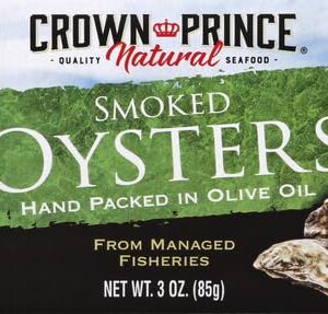 Crown Prince Natural Smoked Oysters in Pure Olive Oil, 3 Ounce