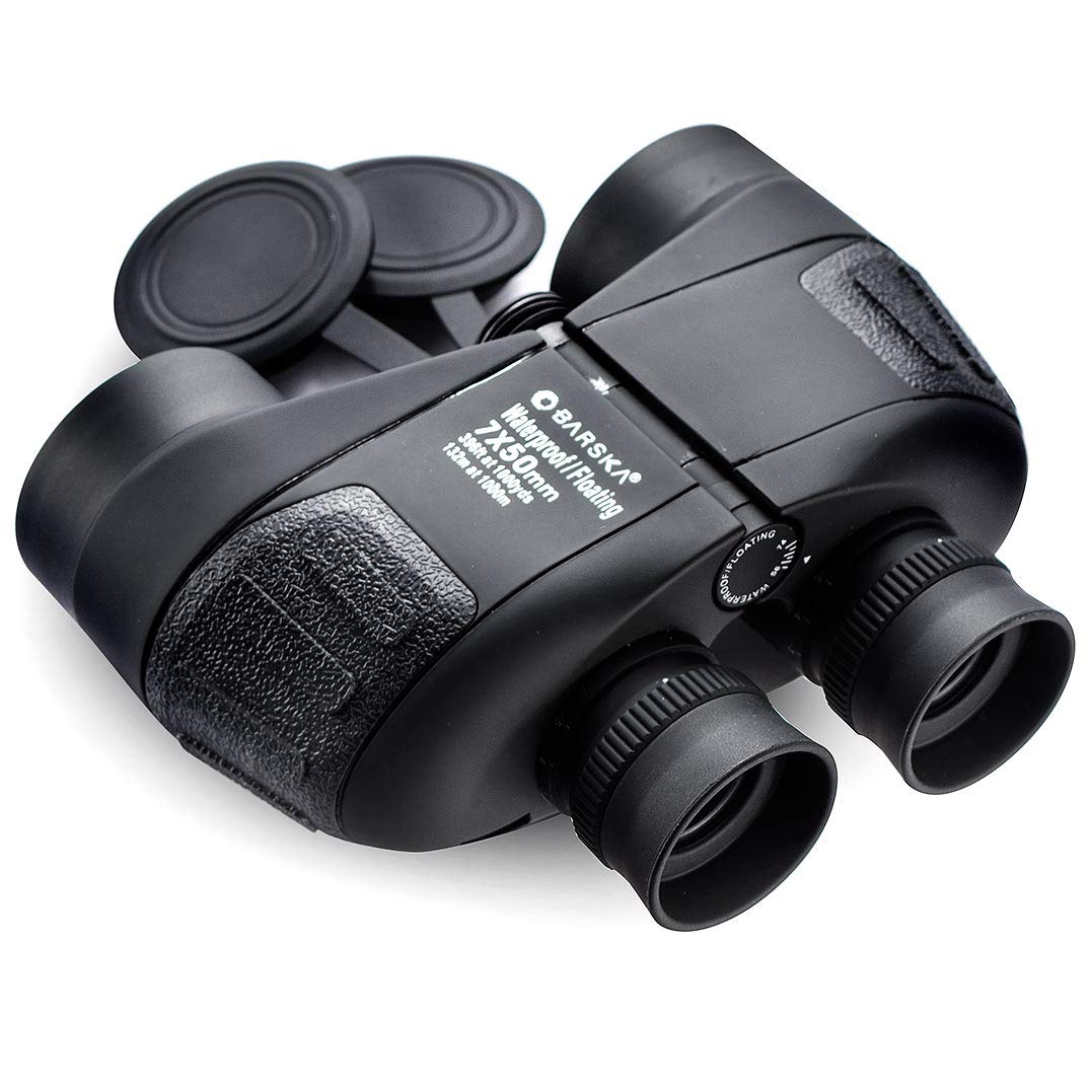 BARSKA 7x50 WP Battalion Floating Binoculars with Internal Rangefinder , Black