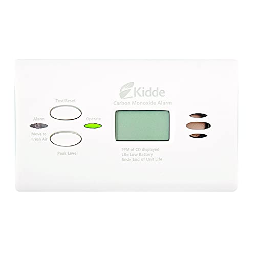 Kidde Carbon Monoxide Detector, AA Battery Powered CO Alarm with LEDs, Test-Reset Button, Low Battery Indicator, Portable