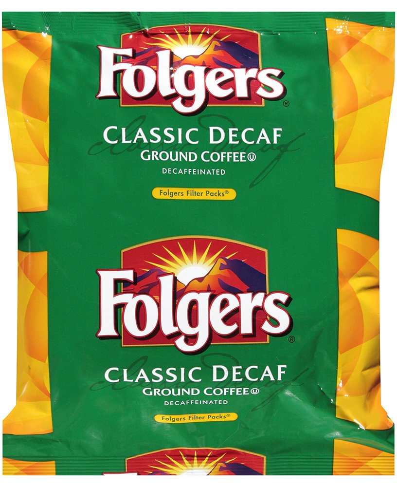 Folgers Classic Decaf Ground Coffee, 0.9 Ounce (Pack of 40)