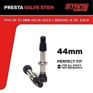 Stans-No Tubes 44mm Presta Universal Valve Stem (Carded Pair for Road)