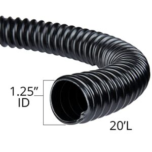 TetraPond Pond Tubing, 1.25-Inch Inner Diameter, 20-Feet Length, Black