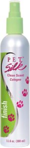 pet silk clean scent pet cologne 11.6oz, odor eliminator animal deodorant & body perfume spray, conditions and deodorizes, clean & fresh scent made for dogs, cats, horses and more!