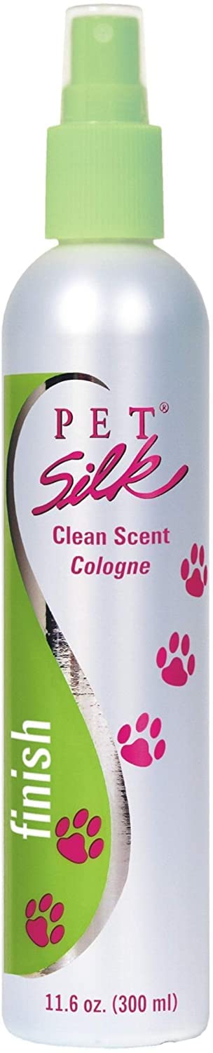 Pet Silk Clean Scent Pet Cologne 11.6oz, Odor Eliminator Animal Deodorant & Body Perfume Spray, Conditions and Deodorizes, Clean & Fresh Scent made for Dogs, Cats, Horses and more!