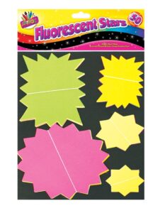 artbox fluorescent stars - assorted colours (pack of 50), 6221/48