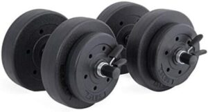 cap barbell 40-pounds cement dumbbell set (black)