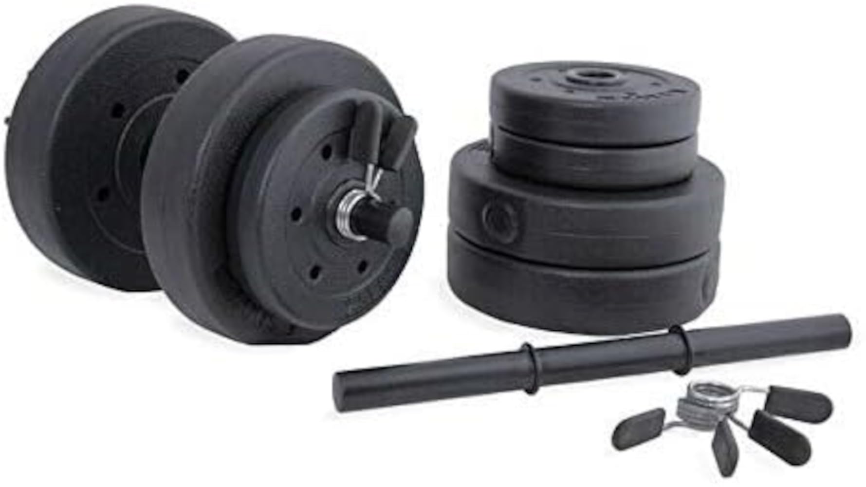 Cap Barbell 40-Pounds Cement Dumbbell Set (Black)