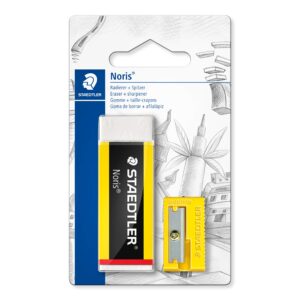 STAEDTLER 526 N-S1BK Noris Eraser & Single-Hole Sharpener (Pack of 2 Pieces)