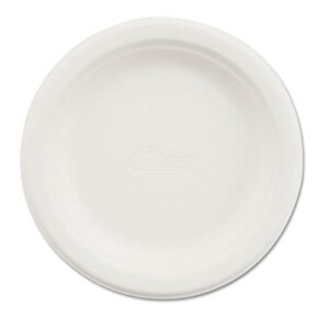 chinet 21225 paper dinnerware, plate, 6-inch dia, white, 1000/carton