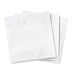 Chinet Classic 2 Ply Beverage Napkins, White, 40 Count