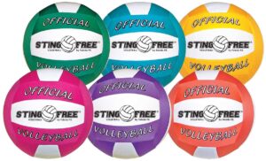 great lakes sports soft, sting-free volleyballs for elementary age children and physical education, sold as a set of 6