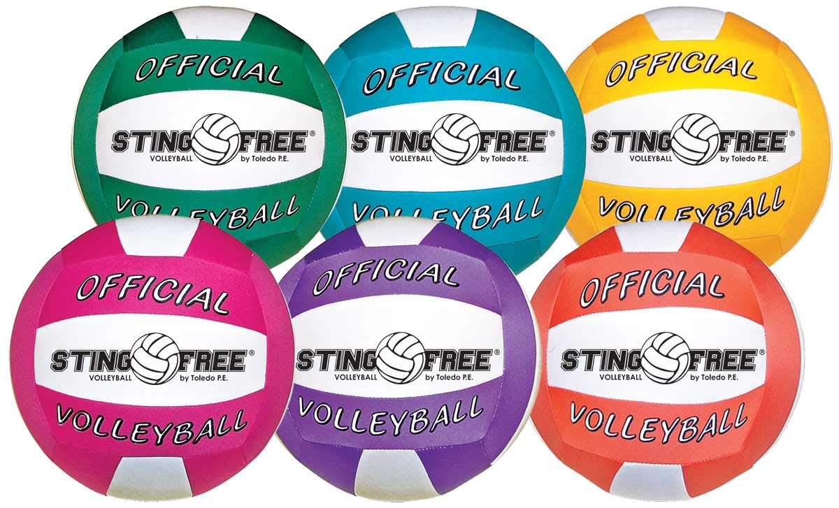 Great Lakes Sports Soft, Sting-Free Volleyballs for Elementary age Children and Physical Education, sold as a set of 6