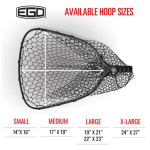 Ego S2 Slider Fishing Net, Ultimate Fishermen’s Tool Telescoping Handle, Replaceable Head, Salt & Freshwater, 2 Year Warranty, 29-60" Handle, 17x21 Inch Hoop