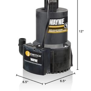 Wayne EEAUP250 1/4 HP Reinforced Thermoplastic Submersible Multi-Use Pump, 1, Black