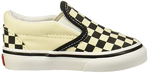 Vans Unisex CLASSIC SLIP-ON Sneakers, Black/White Checkerboard/White, 5 M US Toddler