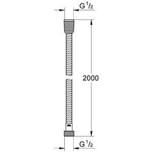 Grohe 28140000 79" Metal Hose, Chrome