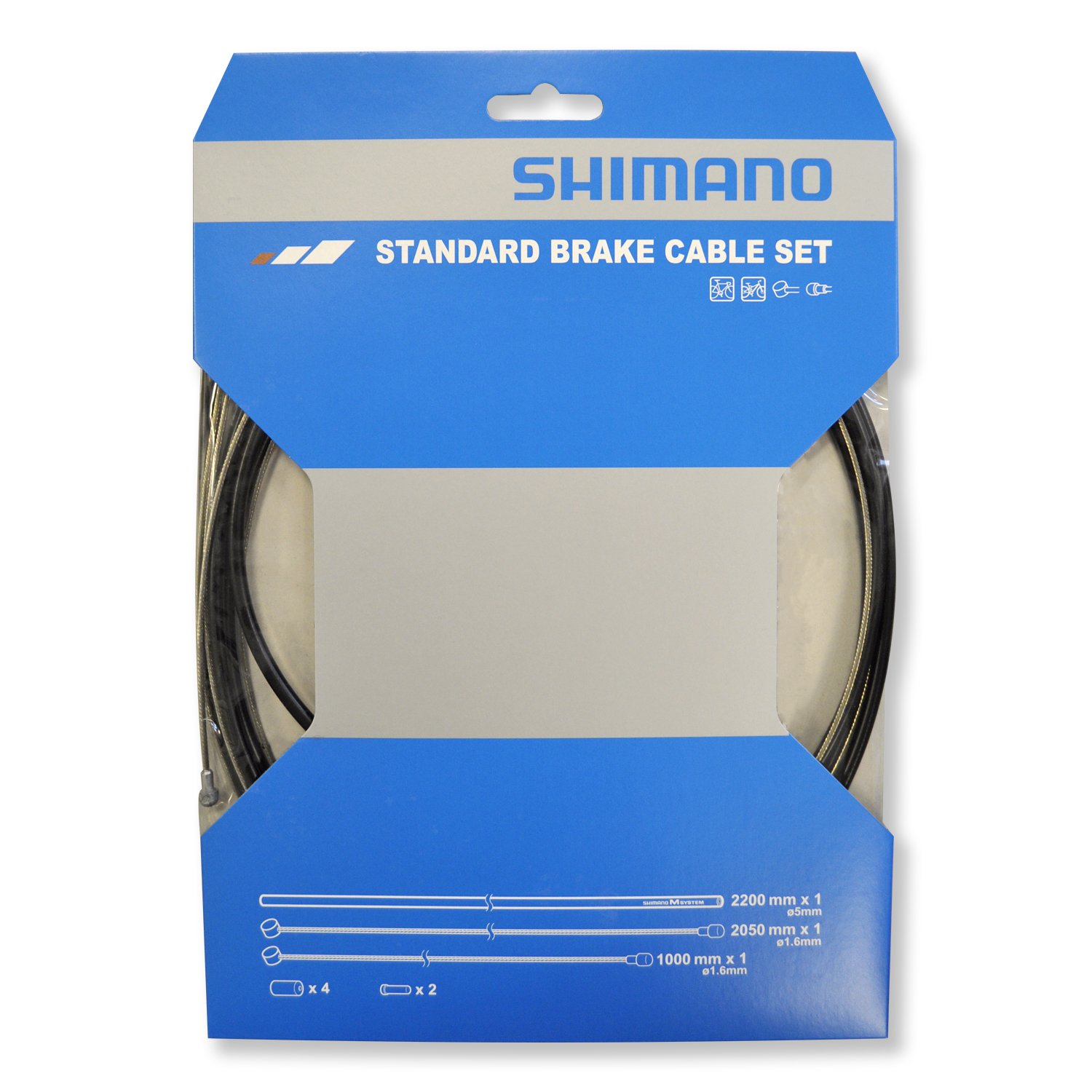 SHIMANO Universal Standard Brake Cable Set, For MTB or Road Bikes