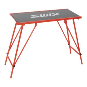 swix t754 economy waxing table 96cm x 45cm | durable compact wax table for skis & snowboard with one leg height adjustment, red