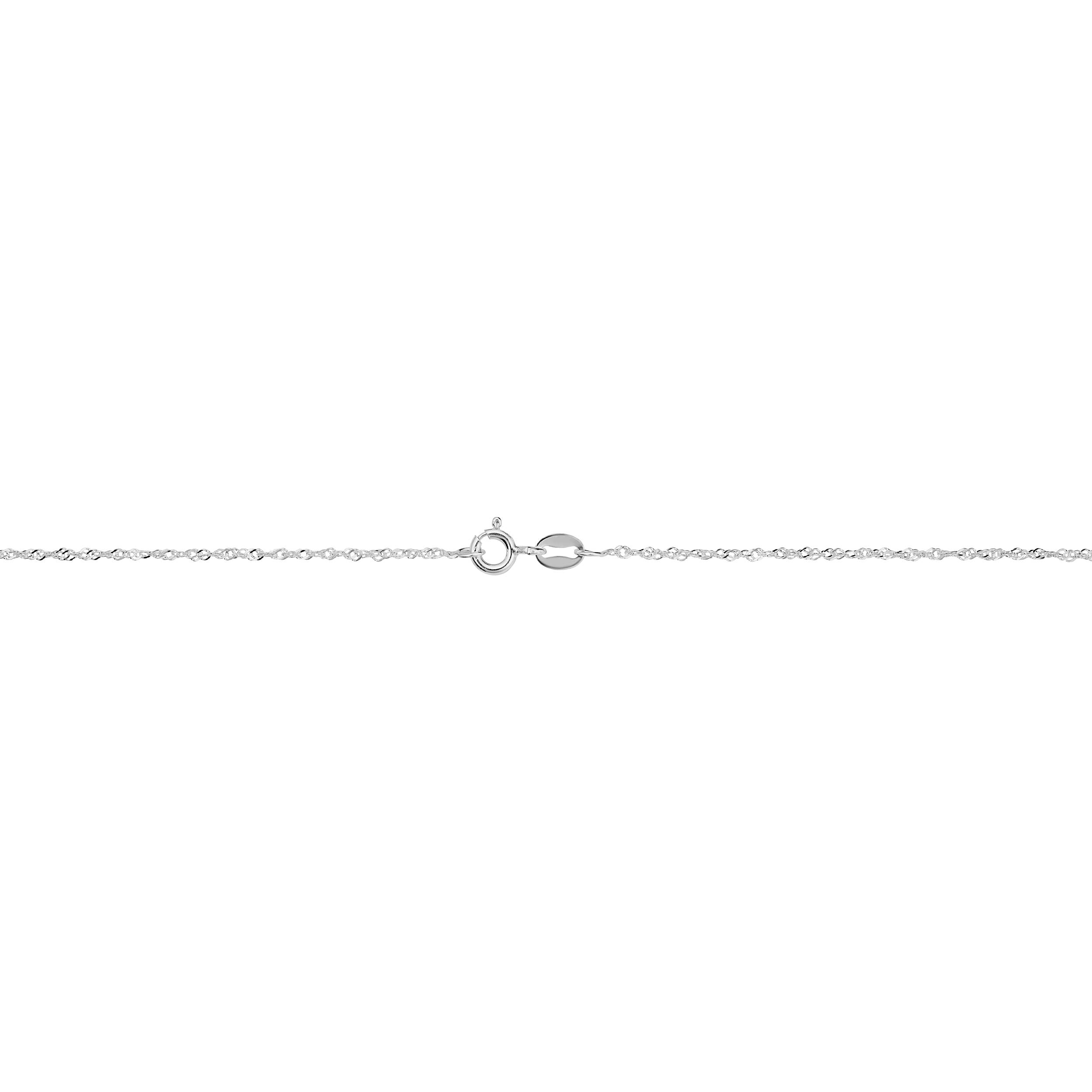 Sterling Silver Singapore Chain Pendant Necklace (1.3 mm, 20 inch)