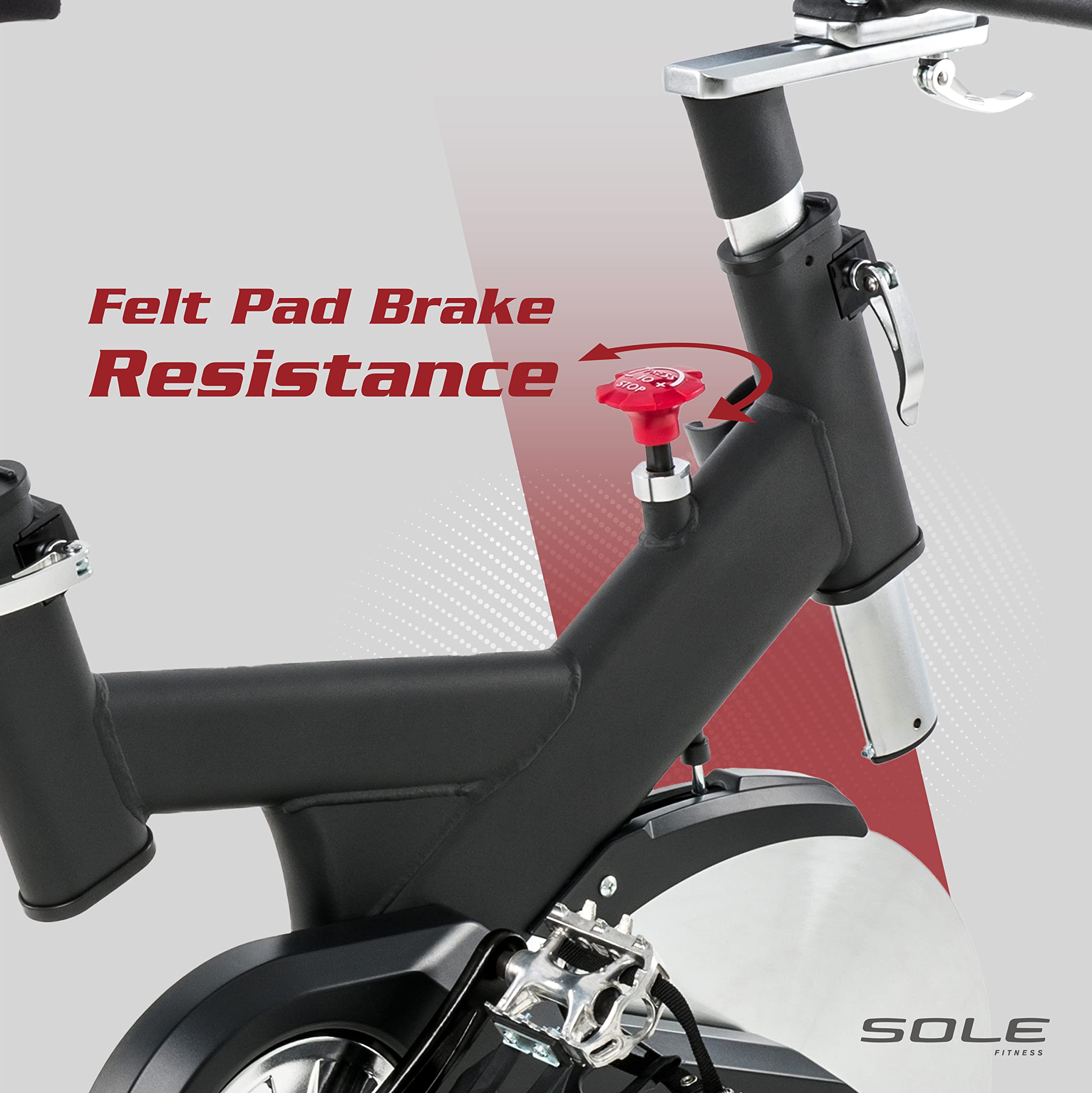 SOLE Fitness SB700 Light Upright Indoor Stationary Bike, Home and Gym Exercise Equipment, Smooth and Quiet, Versatile for Any Workout, Bluetooth and USB Compatible (Last Gen Model)