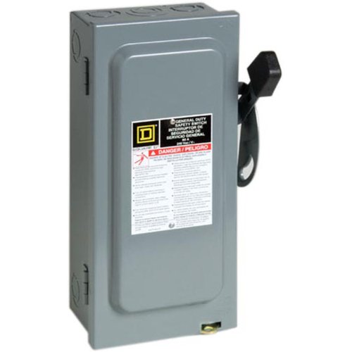 Square D - D322N 60-Amp 240-Volt Three-Pole Indoor General Duty Fusible Safety Switch with Neutral