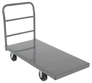 vestil ecspt-2448 steel smooth deck platform truck 24 in. x 48 in. 2000 lb. capacity black