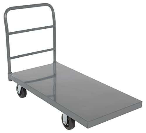 Vestil ECSPT-2448 Steel Smooth Deck Platform Truck 24 In. x 48 In. 2000 Lb. Capacity Black