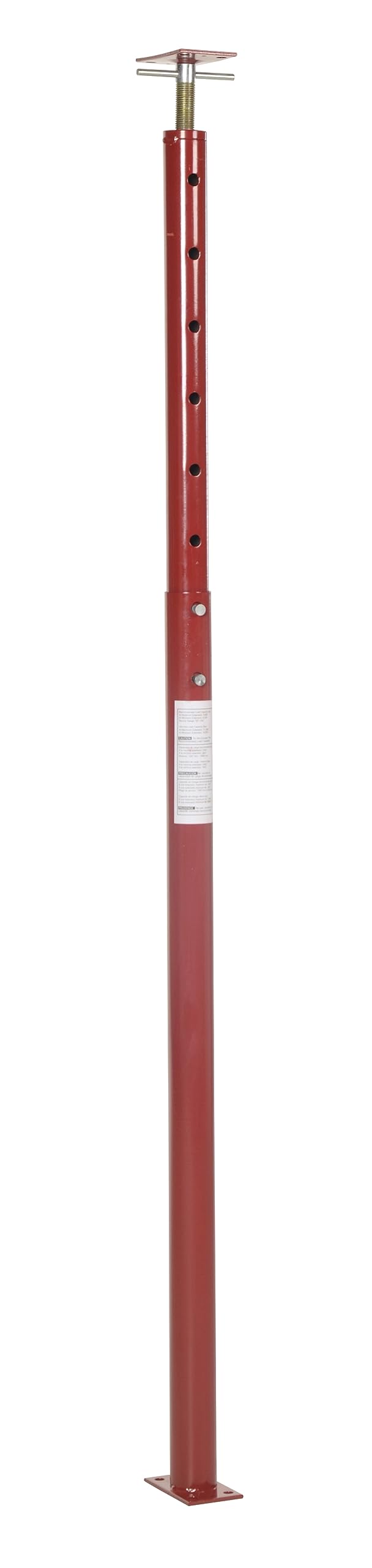 Vestil FJB-100 Basement Floor Jack, 54" - 100" Height Range, Maximum Height Capacity (lbs.) 5600, Minimum Height Capacity (lbs.) 8438 , Red