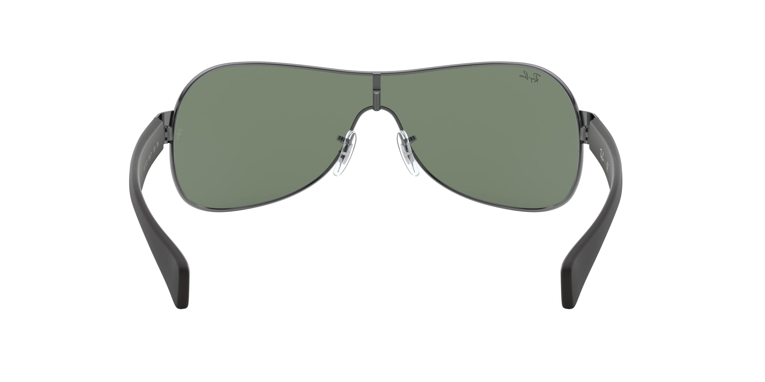 Ray-Ban RB3471 Shield Sunglasses, Gunmetal/Dark Green, 32 mm