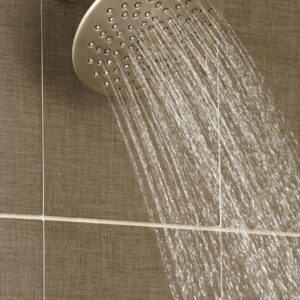 Moen Velocity Eco-Performance Brushed Nickel Two-Function Rainshower 8-Inch Shower Head with Immersion Technology, S6320EPBN