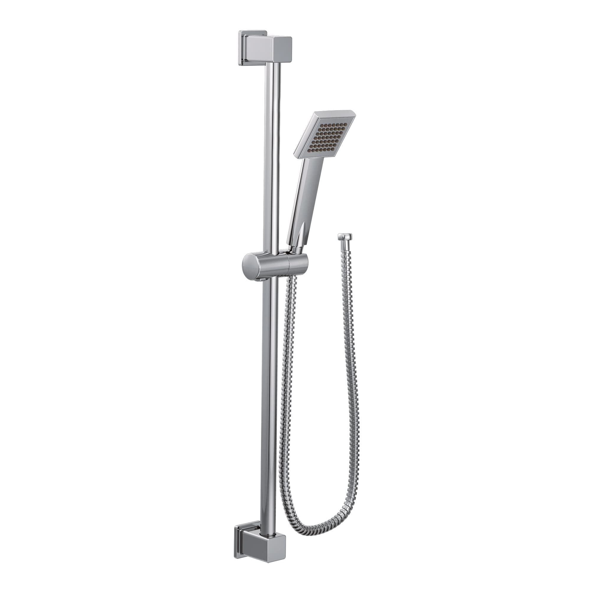 Moen 90 Degree Chrome Modern Eco-Performance Handshower Handheld Shower with 30-Inch Slide Bar and 69-Inch Metal Hose, S3879EP