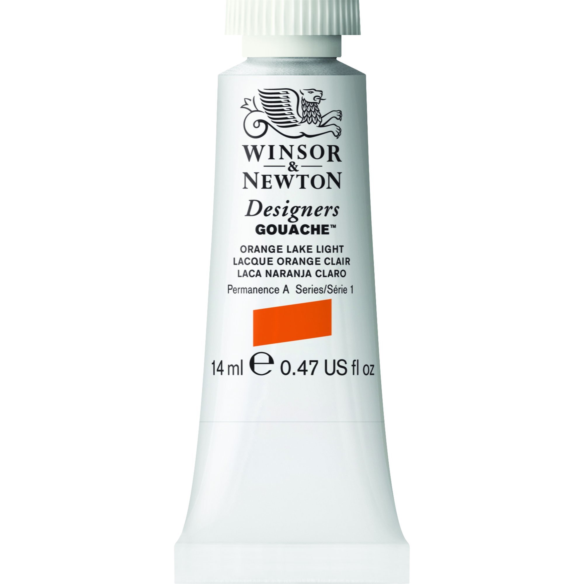 Winsor & Newton Designer's Gouache, 14 ml (0.47oz) tube, Orange Lake Light