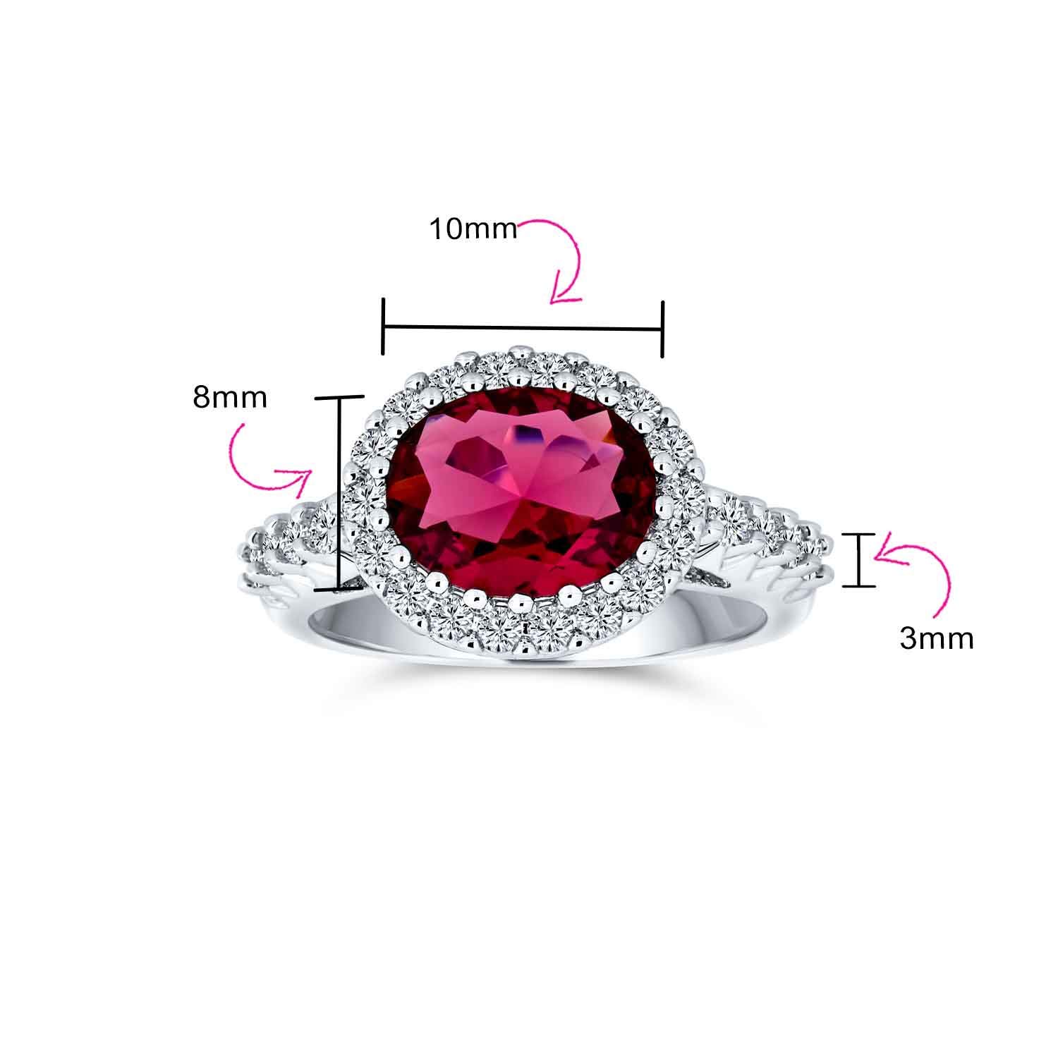 Bling Jewelry Vintage Style Crown CZ Ruby Color Engagement Ring - Size 6