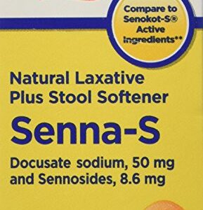 Equate Natural Laxative Plus Stool Softener 30ct Compare to Senokot-S