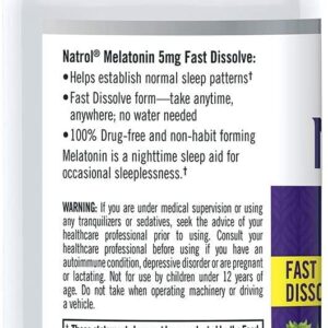 Natrol Melatonin 5 mg Fast Dissolve Sleep Support Tablet - 90 per Pack - 2