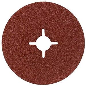 bosch 2609256248 fibre sanding disc set for angle grinder clamped for wood and metal 115 mm disc, 22 mm bore, 12 pieces mixed grit