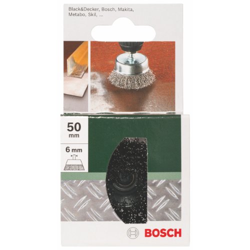 Bosch 2609256515 6 mm Diameter 50 mm Wire Cup Brush Crimped Wire Shank