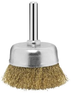 bosch 2609256516 6 x 50 mm wire cup brush crimped wire shank (brass-coated)