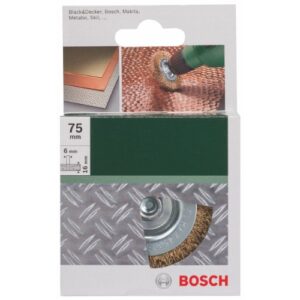 Bosch 2609256519 6 x 75 mm Wire Wheel Crimped Wire Shank (Brass-coated)