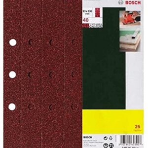 Bosch Home and Garden 2607017097 Sanding Sheet-Set for Orbital Sanders, Red, 93 x 230 mm