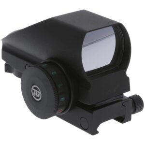 TruGlo TG-TG8380B TruBrite Multi Reticle Dual Color Red and Green Open Dot Hunting Tactical Sight with Weaver Mount System, Black