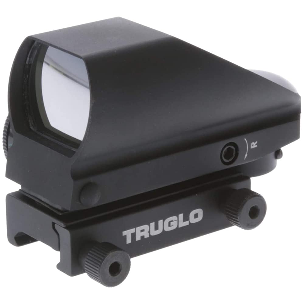 TruGlo TG-TG8380B TruBrite Multi Reticle Dual Color Red and Green Open Dot Hunting Tactical Sight with Weaver Mount System, Black