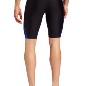 Speedo Men's Swimsuit Jammer Xtra Life Rapid Splice-Discontinued, Black/Blue, 22