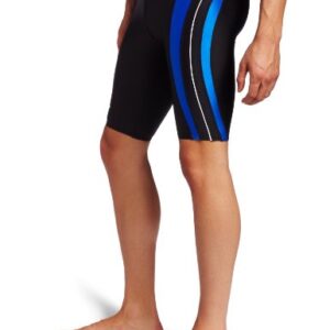 Speedo Men's Swimsuit Jammer Xtra Life Rapid Splice-Discontinued, Black/Blue, 22