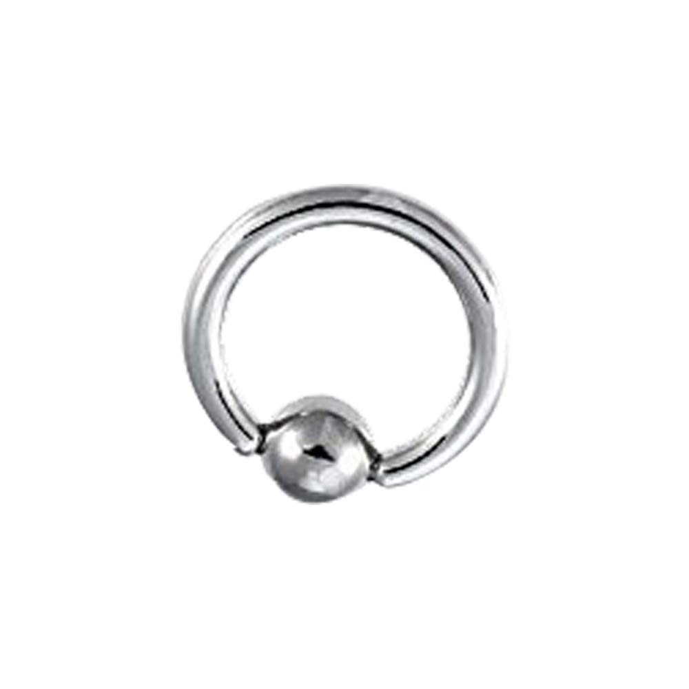 BodyJewelryOnline 2G Surgical Steel 12mm PA Ring BCR Piercing Hoops Large Gauge Captive Bead Rings 2 Gauge Lobe Hoop Earring Stretching Expander Piercing Jewelry for Women Men