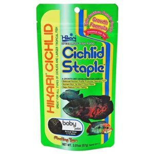 hikari cichlid staple floating baby pellets for pets, 2-ounce