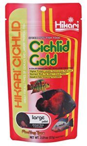 hikari 2-ounce cichlid gold floating pellets for pets, large